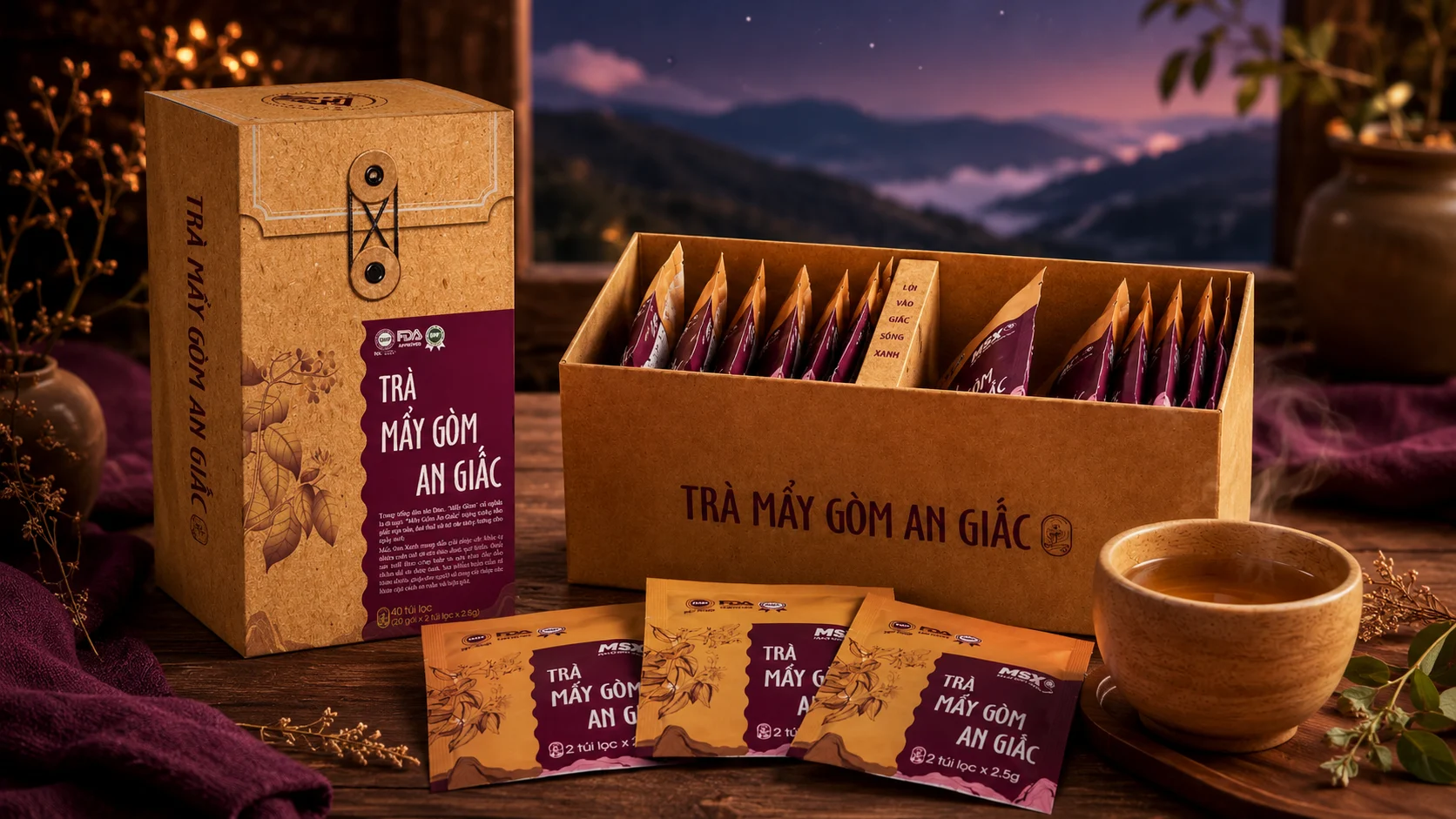 Trà Mẩy Gòm An Giấc Mẫu Sơn Xanh